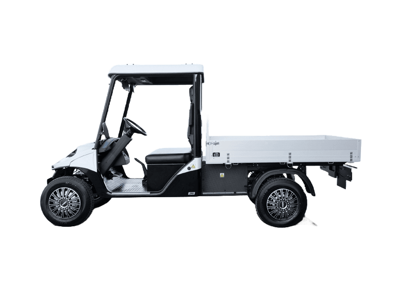 Golfette électrique utilitaire Melex 395 verte avec benne