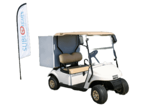 Véhicule utilitaire électrique EZGO avec fourgon aluminium pour collectivités et industries