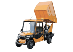 Ramasse-poubelle électrique Melex 391.1 avec benne hydraulique pour collectivités et sites industriels