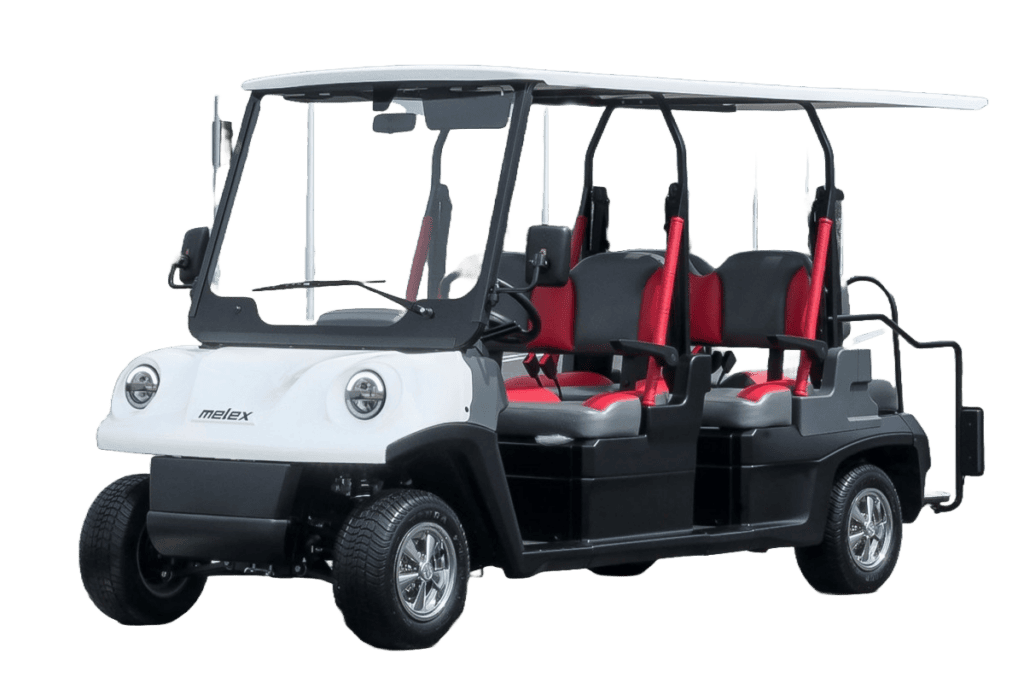 Véhicule utilitaire électrique Melex 466, 6 places pour transport de personnel en collectivité ou industrie