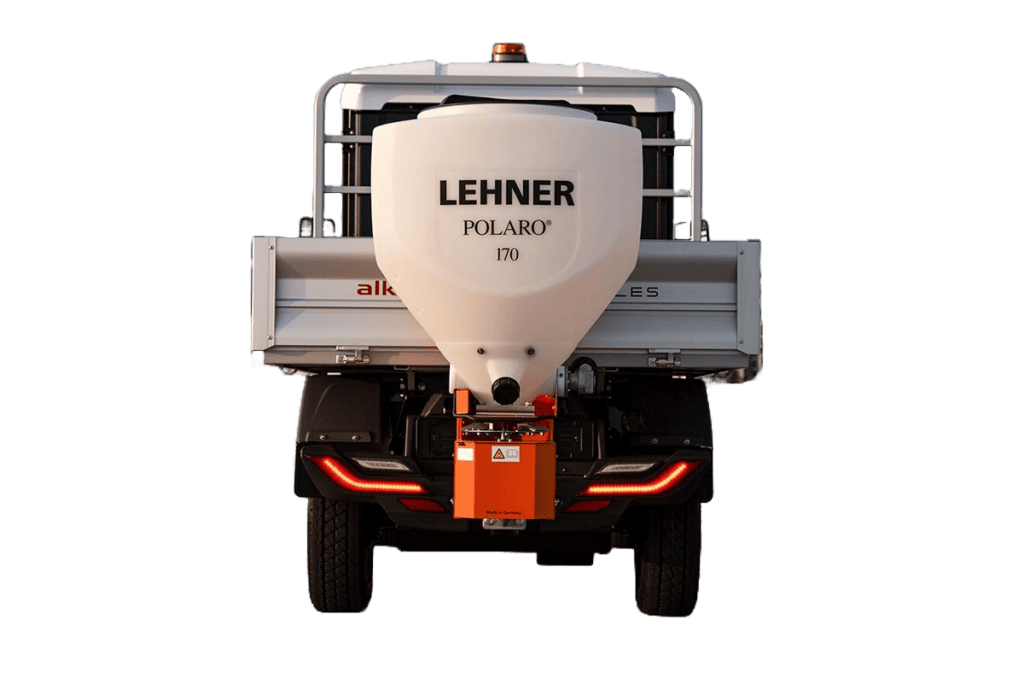 Utilitaire électrique avec saleuse pour entretien des routes en hiver – véhicule professionnel Alke