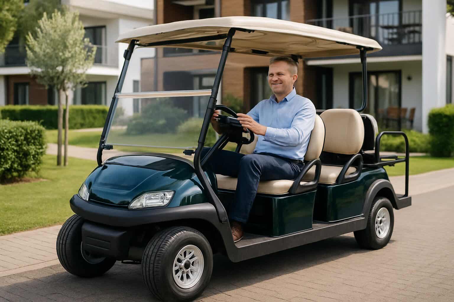 Electric car in circulation