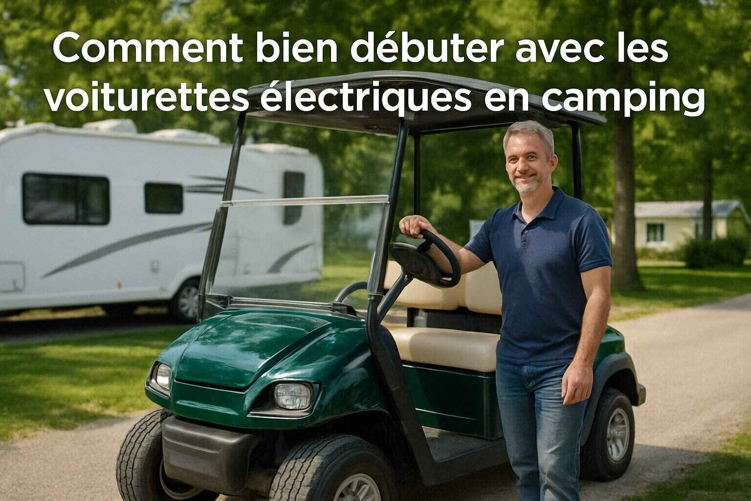 Comment bien débuter avec les voiturettes électriques en camping 1 Image centrale illustrant l’article