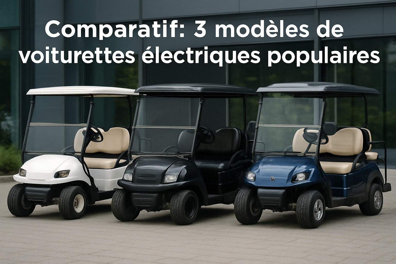 Comparatif : 3 modèles de voiturettes électriques populaires 1 Image centrale illustrant l’article