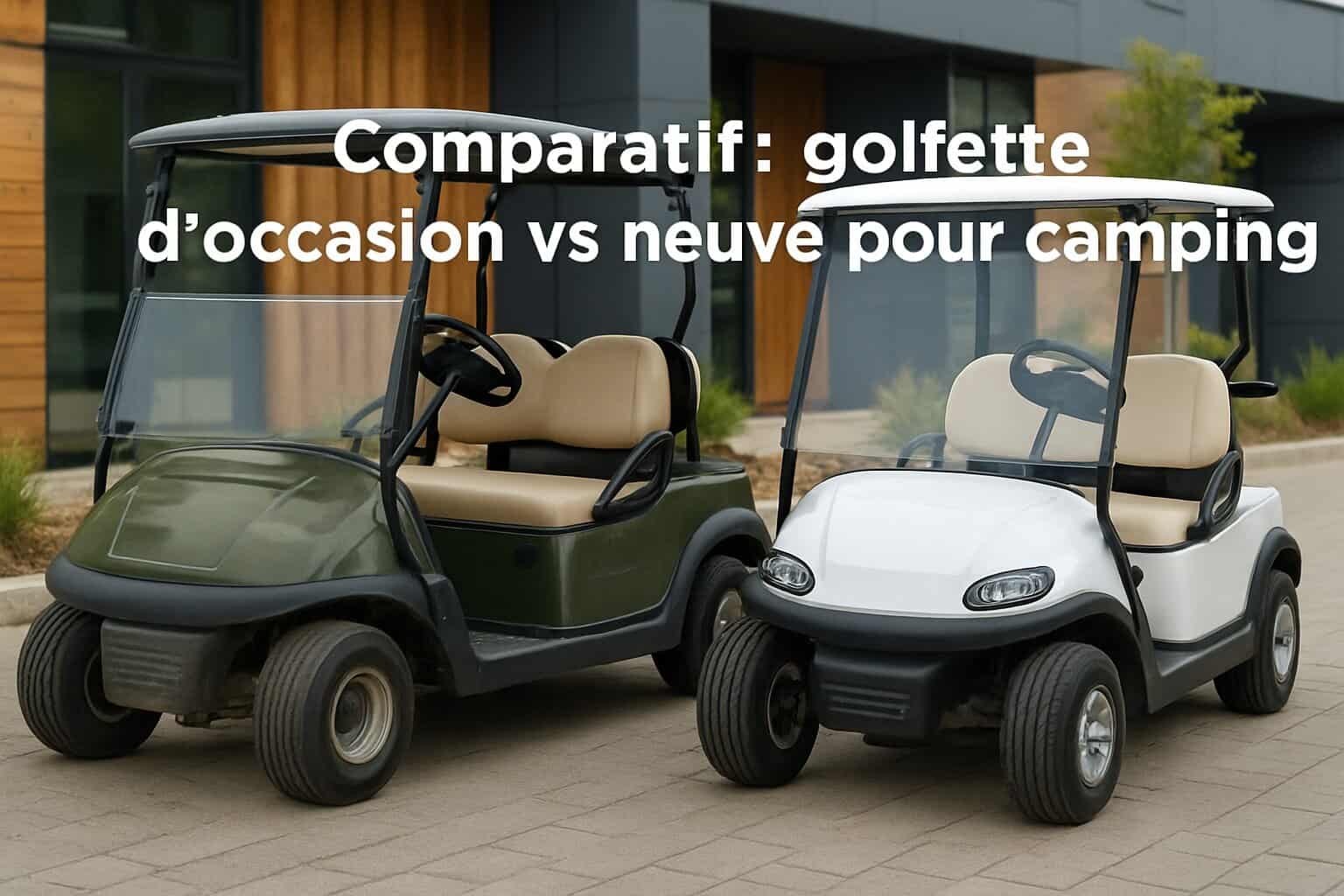 Comparatif : golfette d'occasion vs neuve pour camping 1 Image centrale illustrant l’article