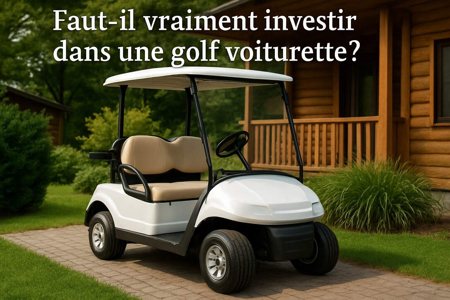 Golf cart on a golf course