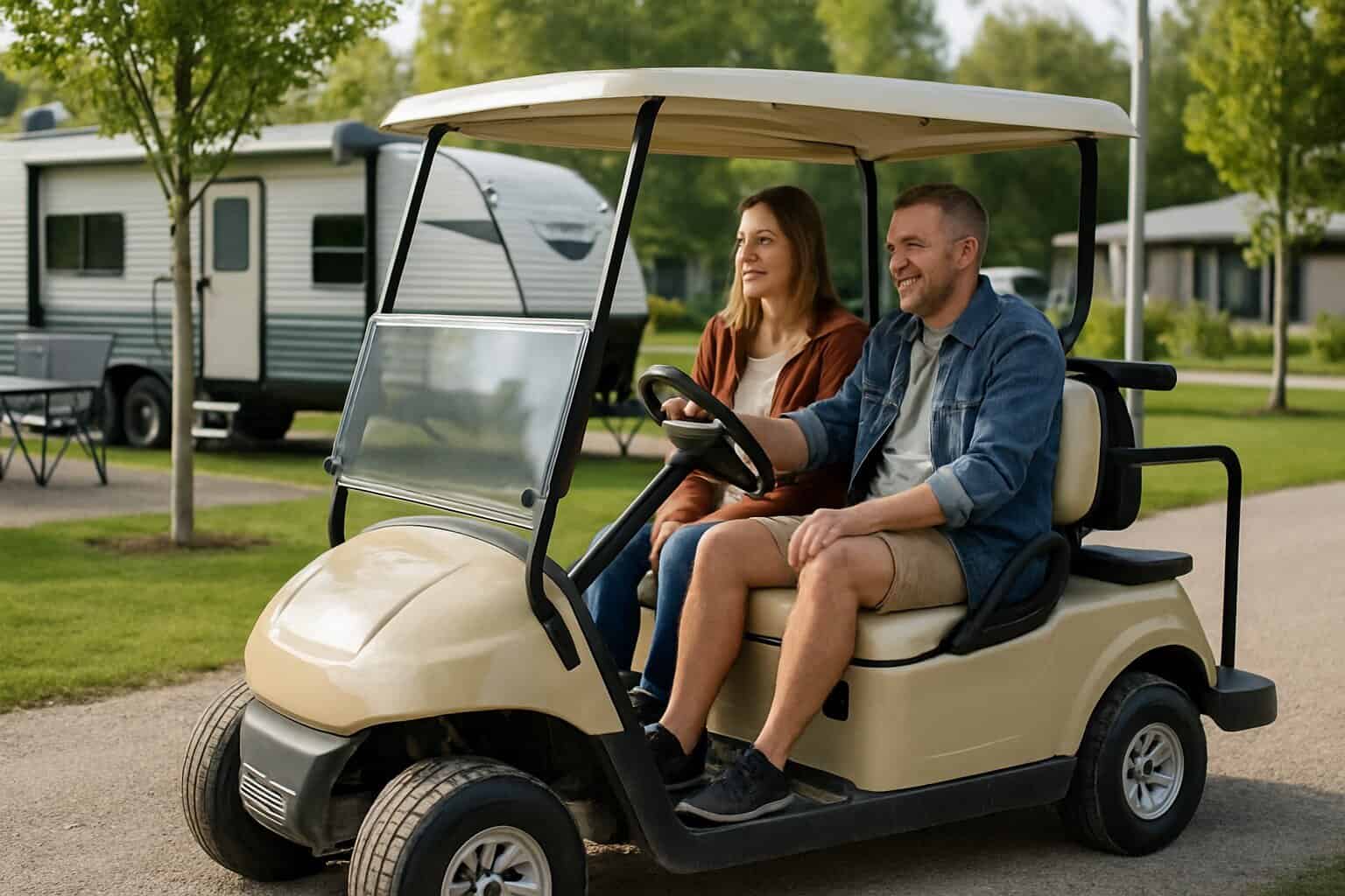 Le blog 3 Voiturette de golf utilisée pour le camping