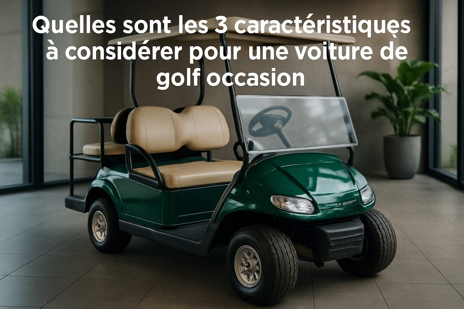 Quelles sont les 3 caractéristiques à considérer pour une voiture de golf occasion 1 Image centrale illustrant l’article