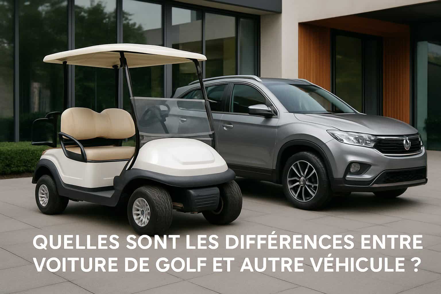 Quelles sont les différences entre voiture de golf et autre véhicule ? 1 Image centrale illustrant l’article