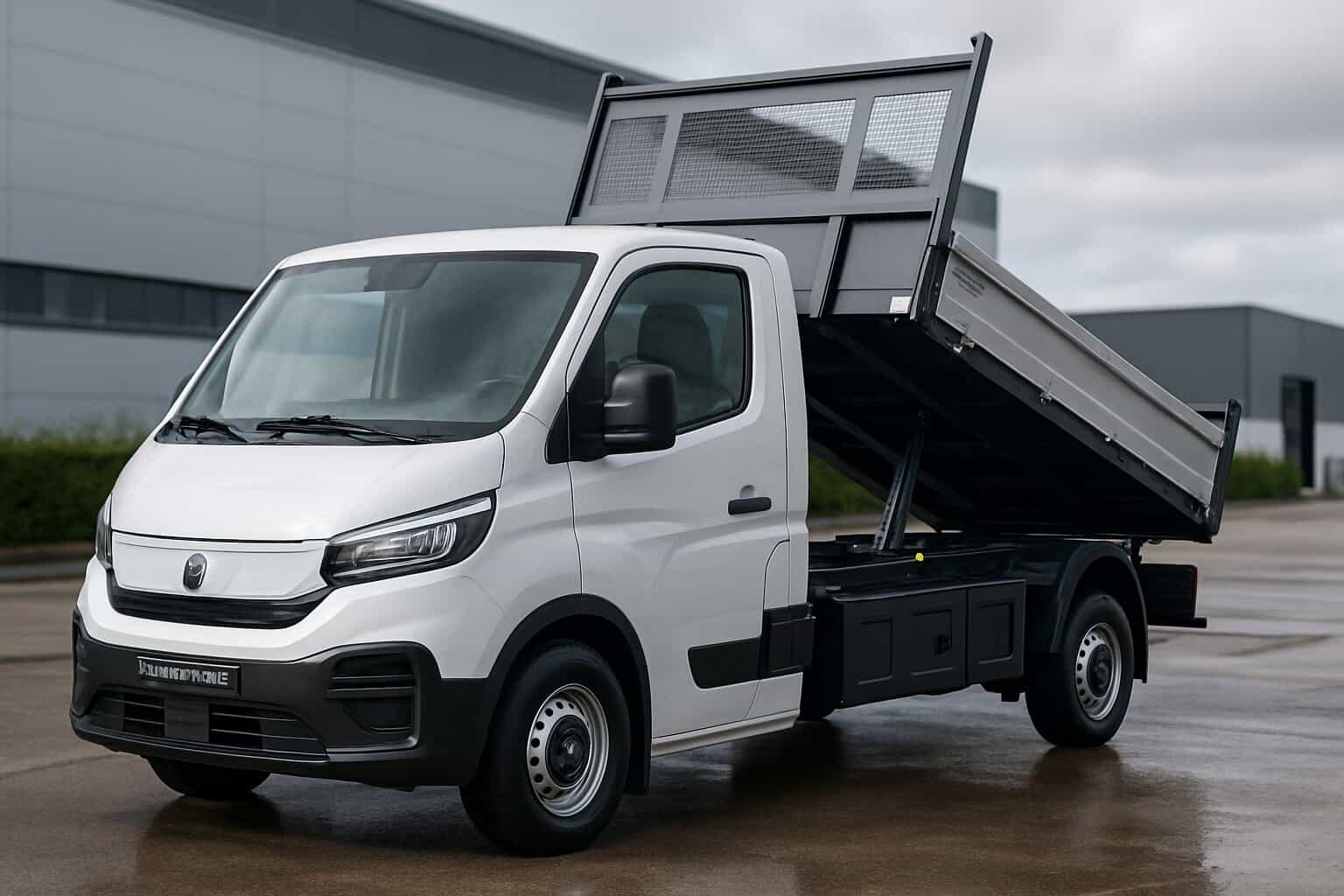 Electric dump truck in action