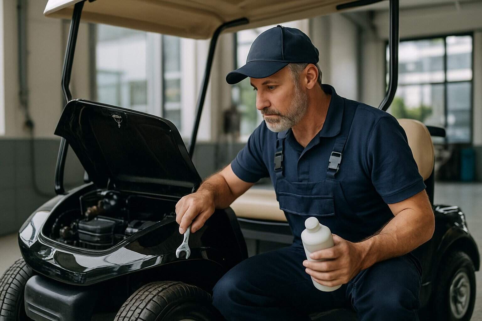 Golf cart maintenance