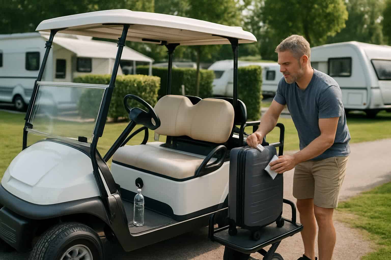 Efficient use of golf carts in a campsite