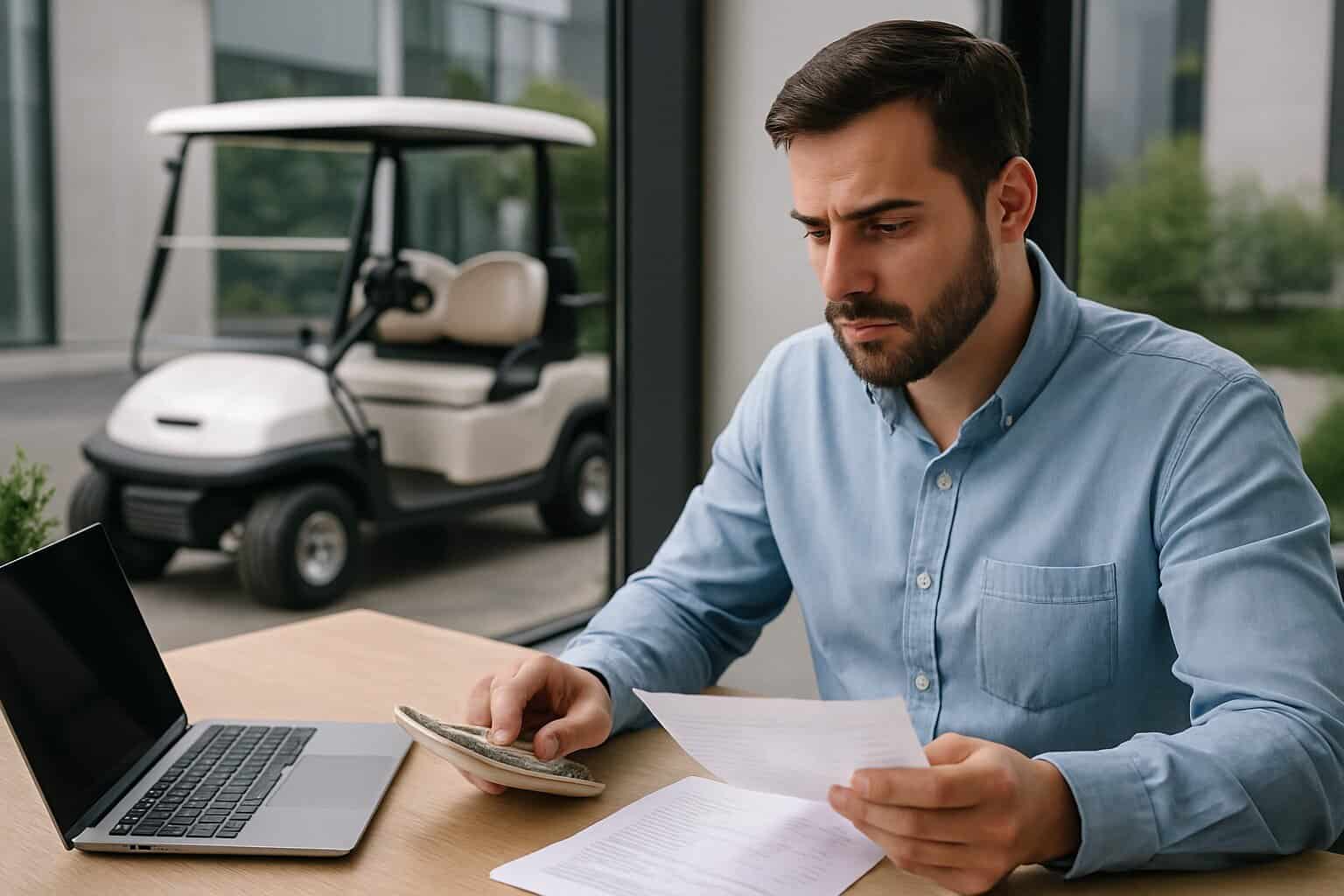 Price comparison for an electric golf cart