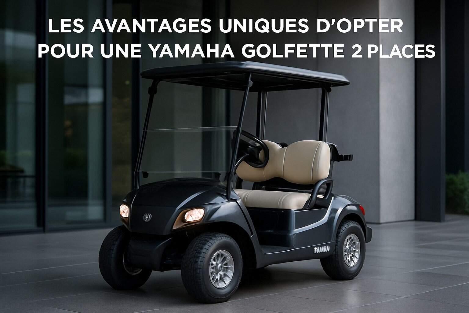 The unique advantages of opting for a 2-seater Yamaha Golfette 1 Central image illustrating the article