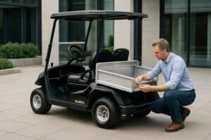 Yamaha golfette benne en action sur le terrain