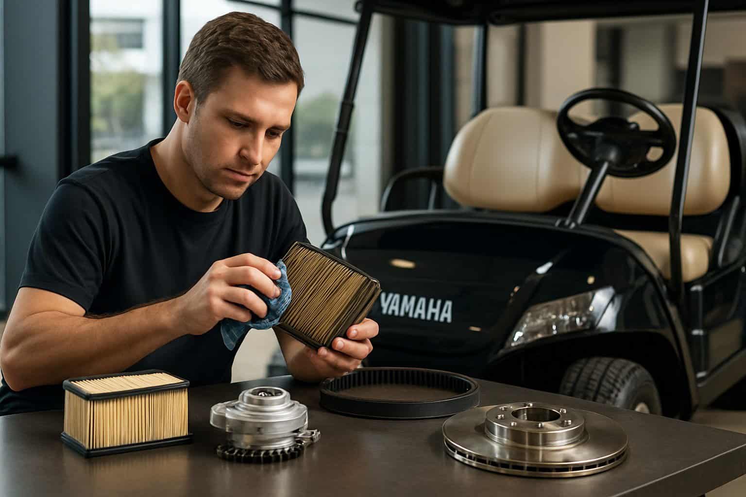 Yamaha golf cart with spare parts in good condition