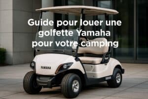 Golfette Yamaha prête pour le camping