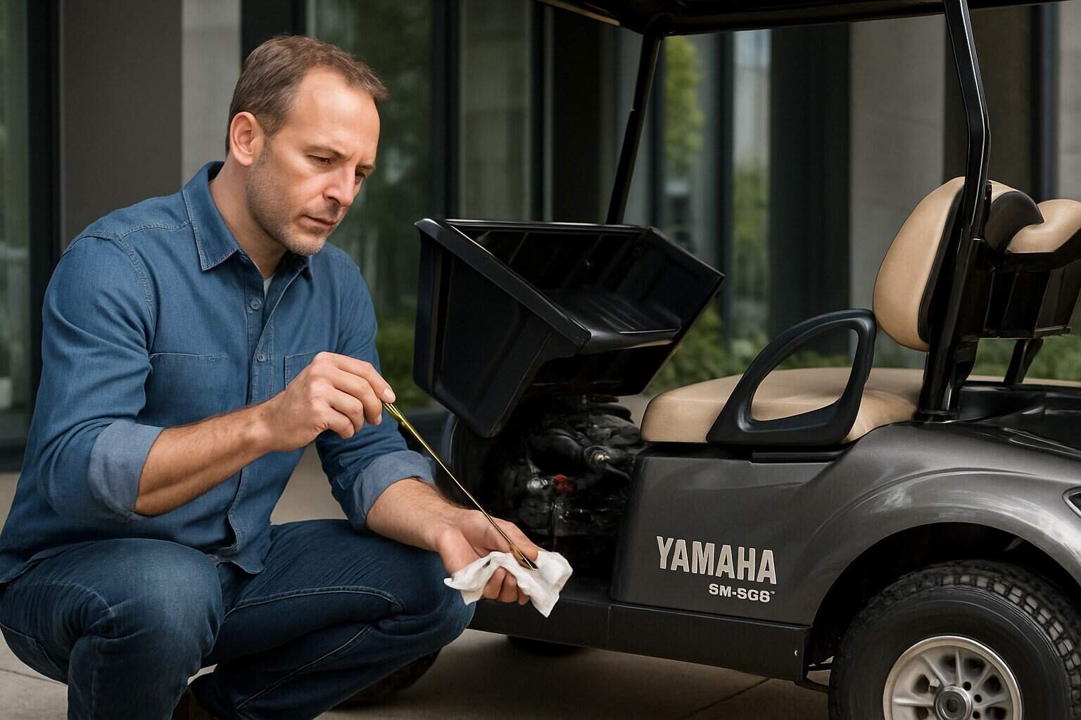 Yamaha drive 2 benne en cours d'entretien