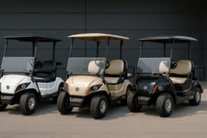 Golfette Yamaha avec différentes configurations