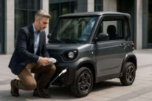 Voiture électrique sans permis en ville