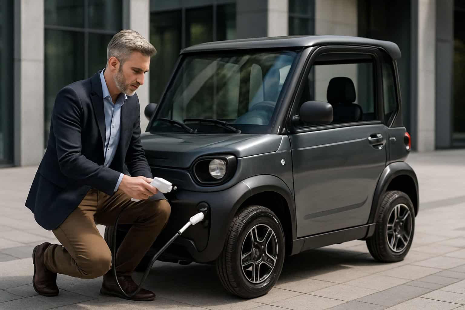 Electric car without a license in the city