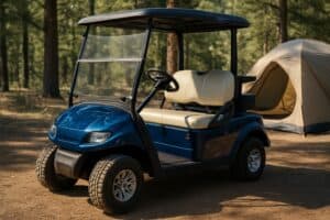 Voiturette électrique de golf au camping