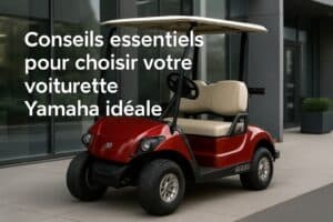 Voiturette Yamaha sur un terrain de golf