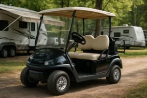 Voiture golf électrique à louer pour le camping