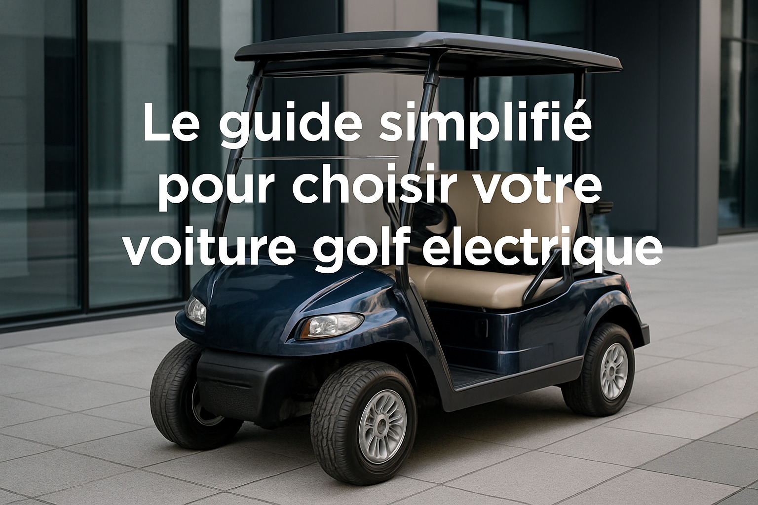 Golf-type electric car on a path