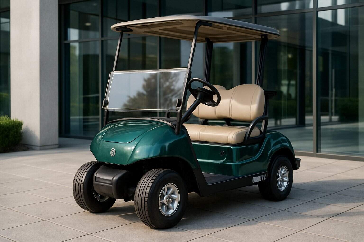 Yamaha golf cart on a golf course