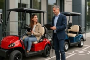 Comparaison entre location et achat de voitures électriques sans permis