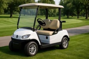 Voiture électrique Golf sur route