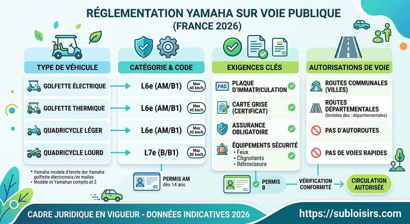 Graphique critères homologation golfettes Yamaha