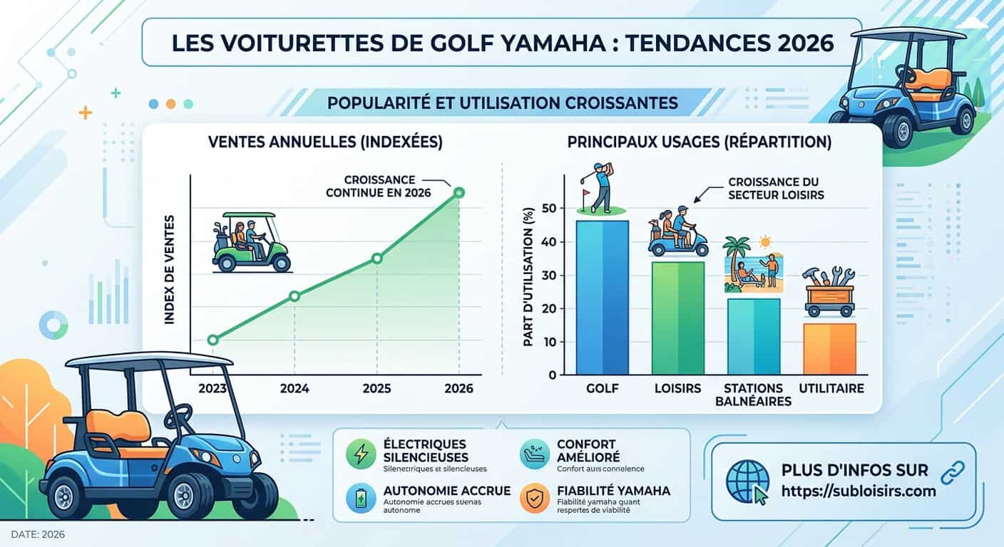 Graphique comparant le coût total de possession des voiturettes de golf Yamaha face aux concurrents sur 5 ans