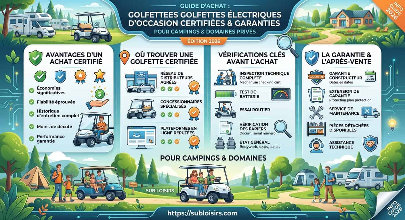Processus en 5 étapes pour acheter une golfette électrique d'occasion certifiée avec garantie