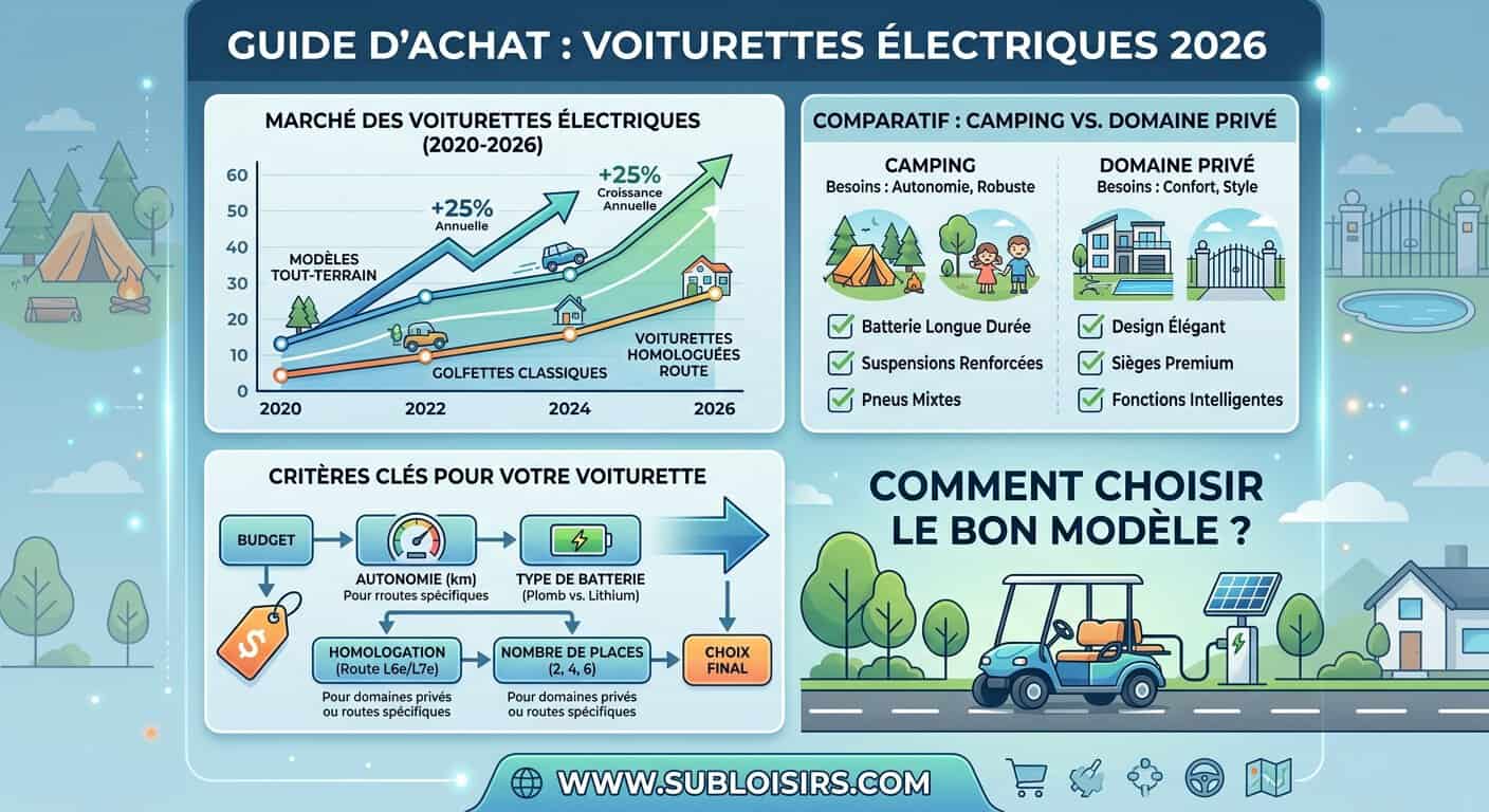 Comparaison des coûts d'acquisition voiturette de golf électrique homologuée route vs modèle standard