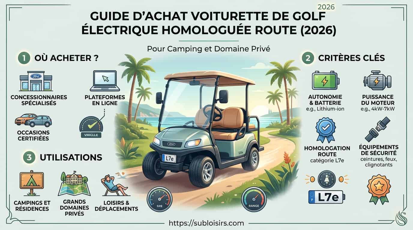 Processus en 5 étapes pour choisir et acheter une voiturette de golf électrique homologuée route en 2026