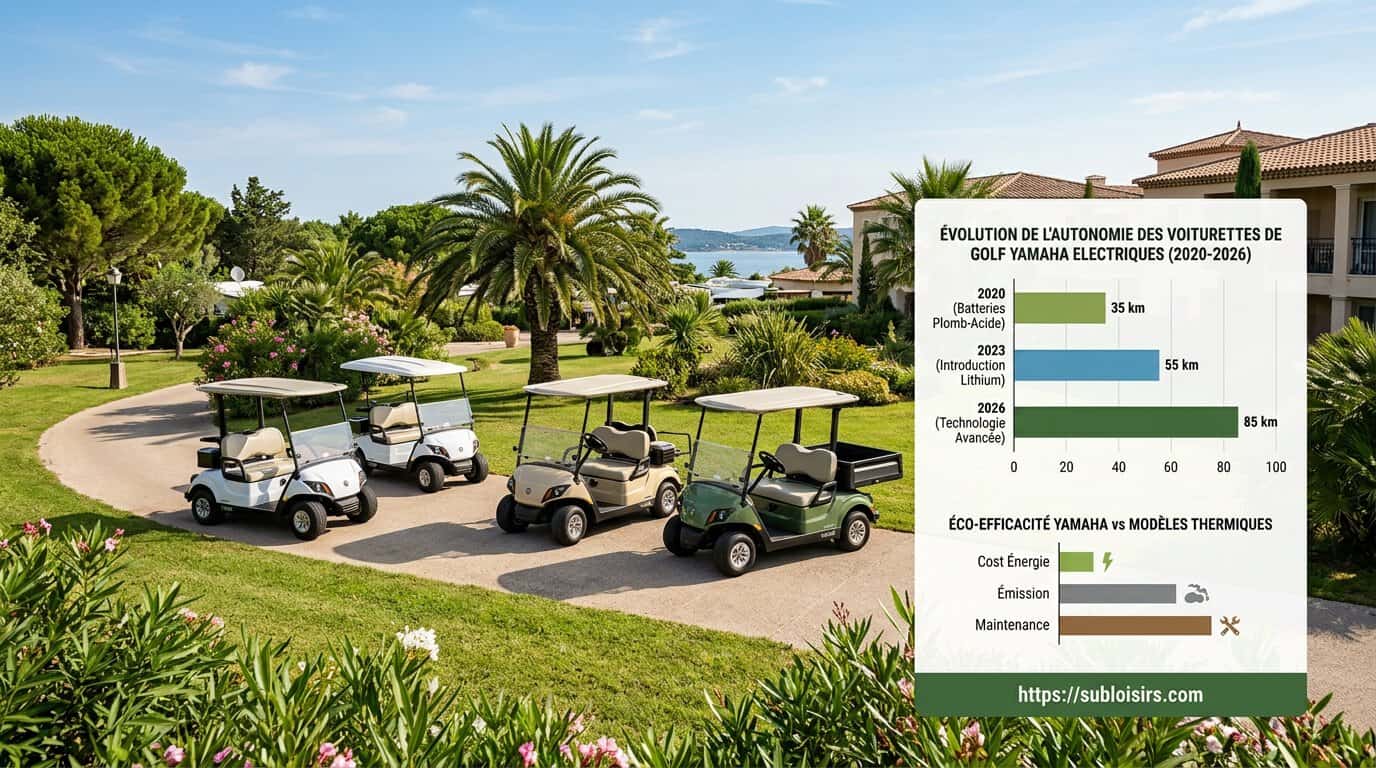 Données comparant coût de maintenance et longévité d'une voiturette de golf Yamaha sur 5 ans